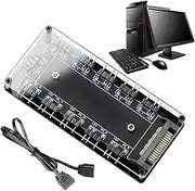 Computer Accessories, Hardware, RGB Lights Pc Cooling System, Argb Fans, Game Hardware Light Strip Management, Fan Light Controller, RGB Setup, Pc Hub for Computer System Black