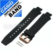 Casio Black Watch Band f/ Gold Label Edifice EFX-500P EFX-700P Rose Buckle Strap