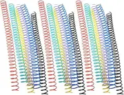 TEHAUX 18pcs Plastic Spiral Binding Coils Binder Binding Spirals Rings Multi Size Spiral Binding Wire Combs Spines Coils