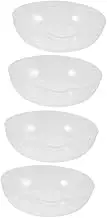 Plastic Weighing Plate 4pcs Scale Bowl Digital Scale Pan Portable Weighing Tray Easy to Clean
