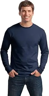 [Hanes] 5586, Men's, Tagless Long Sleeve Tee, Navy (Pack of 5)
