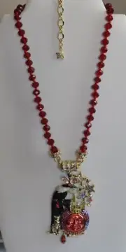 KIRKS FOLLY WITCH'S LOVE POTION HALLOWEEN MAGNETIC ENHANCER & RED NECKLACE IN GT