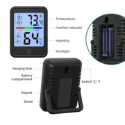 Digital Thermometer and Hygrometer with Magnetic Design for Easy Placement
