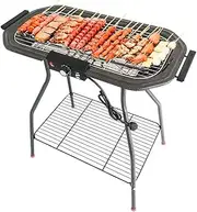 Electric Barbecue Grill with Stand Table Grill, Auto-Thermostat Control with Overheat Protection, Easy Clean Non- Stick Coated