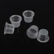 100Pcs/Set Tattoo Ink Cap Cup Clear White Plastic Professional Microblading DSO