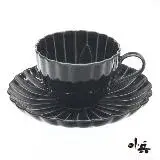 在飛比找遠傳friDay購物優惠-日本製 美濃燒小兵窯陶瓷咖啡杯盤-黑