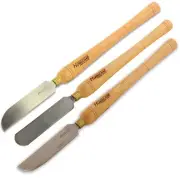 HSS, 3 Pc Scraper Set (Right, Left, Round, 1 1/2"Wide), Hurricane Turning Tools