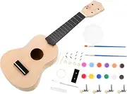 Abaodam 1 Set DIY Small Guitar Make Your Ukulele Kit Handmade Ukulele Kit DIY Graffiti Ukulele Kit DIY Ukulele Making Kit DIY Ukulele Kit DIY Baritone Ukulele Kit Color Material