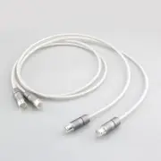 Pure Silver HIFI XLR Balanced Cable HiFi Microphone Interconnect Cord Audio Wire