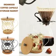 Coffee Pod Holder with Lid and Handle Large Capacity Coffee Capsules#*#