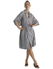 [Fate & Becker] Grounded Shirt Dress in Blue