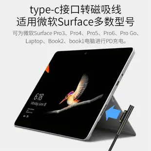 Type-C轉微軟Surface Pro3/4/5/6充電線｜15V｜SY-124｜PD65W快充/微軟充電線/筆電充電