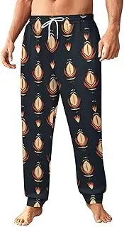 [Generic] Men's Sweatpants, Rugby and Flame Clean Lines-64, Polyester Joggers, Sweatpants Jogging Pants for Workout Running