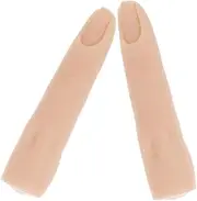 Ipetboom Nail Accessories Set 2pcs Flexible Silicone Practice Fingers for Manicure
