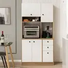 Kitchen Microwave Cabinet Cupboard Storage Shelves Drawer Organiser Buffet