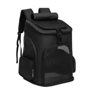 Expandable Large Cat Backpack Carrier for Small Pets-Black