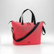 UNDER ARMOUR Mesh On the Run Zippered Tote Gym Overnight Bag Perfection/Black