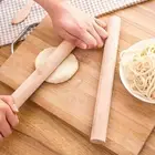 Crust Cookie Roller Pastry Solid and Dough Natural Wooden 28cm Rolling Pins