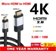Micro HDMI to HDMI Cable V2.0 4K@60Hz HD 1080P 3D HDTV Tablet Smart Phone Cord