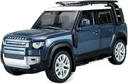 Scale Finished Model Car 1:18 Scale for Land Rover Defender 110 Alloy Die-cast Car Toy Replica Model Collectibles Gift Miniature Replica Car(Blue)