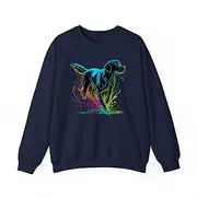 [Generic] Cute Black Lab Black Labrador Retriever Puppy Dog Mom Animal Sweatshirt for Adults Crew Neck Long Sleeve Pullover