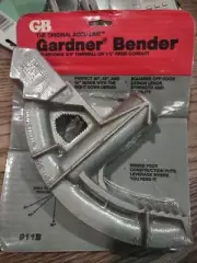 THE ORIGINAL GARDNER CONDUIT PIPE BENDER 911B 3/4 inch Thinwall, 1/2" Rigid