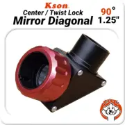 Kson 1.25" Twist Lock Mirror Diagonal (90 degree, metal) Twist to lock/release!