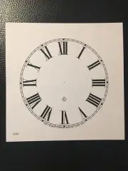 Antique Clock Parts - Paper Dial Gilbert 5” White / Original Cardboard