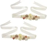 Vaguelly Maternity Sash Belt Mommy Sash Belly Band Flowers Pregnancy Photo Prop Stylish Belly Belt for Mommy