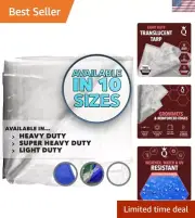8x10 Waterproof Translucent Tarp - Lightweight, Tear Resistant & Eco-Friendly