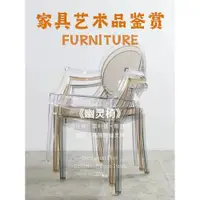 在飛比找ETMall東森購物網優惠-餐椅幽靈椅Louis Ghost Chair魔鬼椅水晶椅透明