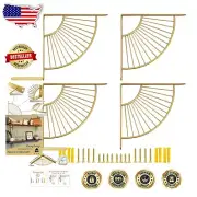 Elegant 7.8 Inch Triangle Brackets - Gold Finish for Modern Shelving Solutions