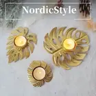 Candlelit Hollow Leaf Candlestick Home Decoration Candle Holder Turtle Leaves