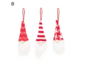 3Pcs Faceless Santa Gnome Xmas Tree Hanging Ornament Home Party Craft Decor-B