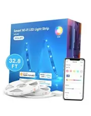 Smart LED Strip Lights, 32.8ft WiFi RGB Strip, Works with Apple HomeKit,