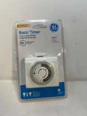 2-Pack GE Indoor Mechanical Timer 24hr with 1 Outlet 15119