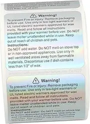 Holibanna 1Roll Candle Safety Label Adhesive Warning Stickers for Candle Making Eye Catching Design for Wax Melting Essential for Candle Business Supplies