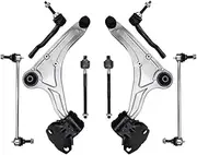 Front Lower Control Arm Sway Bar Links Tie Rod Ends Suspension 8pcs Kits Compatible For Ford Fusion 2013 2014 2015 2016 2017