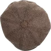 [FRCOLOR] Stylish Octagonal Hat for Women and Men Warm Retro Accessory Versatile for Outdoor Use Present for Fashionable and Comfortable Design Light Brown