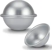 Half Ball Cake, Half Sphere Baking Aluminum Hemisphere DIY Metal Bath Bomb Molds for Baking Handmade Soaps Bath Bomb Making Supplies(8cm)