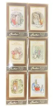 Cashs Woven Silk Pictures Beatrix Potter J & J Cash London Complete Set Six (6)