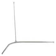 Metlam Australia 1600mm x 1600mm Anodised Aluminium L Bend Shower Curtain Track