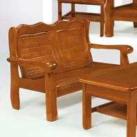 在飛比找momo購物網優惠-【MUNA 家居】766型柚木色實木組椅/雙人座(沙發 實木