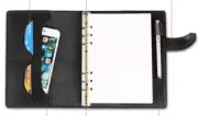 A5 loose leaf Writing note Notebook Retro Diary Notepad cow leather black Q404