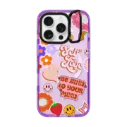 iPhone 16 Pro Impact Ring Stand Case MagSafe Compatible Self Love Stickers by Illustrated by Charlie