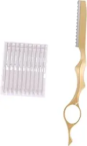 FOMIYES Hair Cutting Razor Set 10pcs Hair Thinning Razor Kit for Salon Home Use