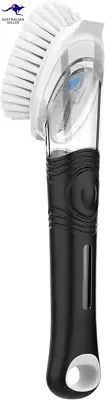 Soap Dispensing Dish Brush, Kitchen Brush for Pot Pan Sink Cleaning, Black