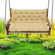 Waterproof Porch Swing Cushions - Outdoor Patio Swing Cushions with UV Protection, Durable Bench Swing Chair Replacement for Garden, Patio & Outdoor Furniture(Beige,40 * 40in)
