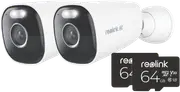 Reolink 4K Battery Security Camera w/64GB (2 Pack)