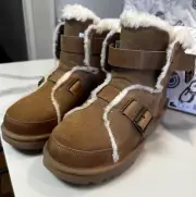 Ugg Women's Dune Mini Buckle Boot Fleece Lined Boots Size 8 NIB